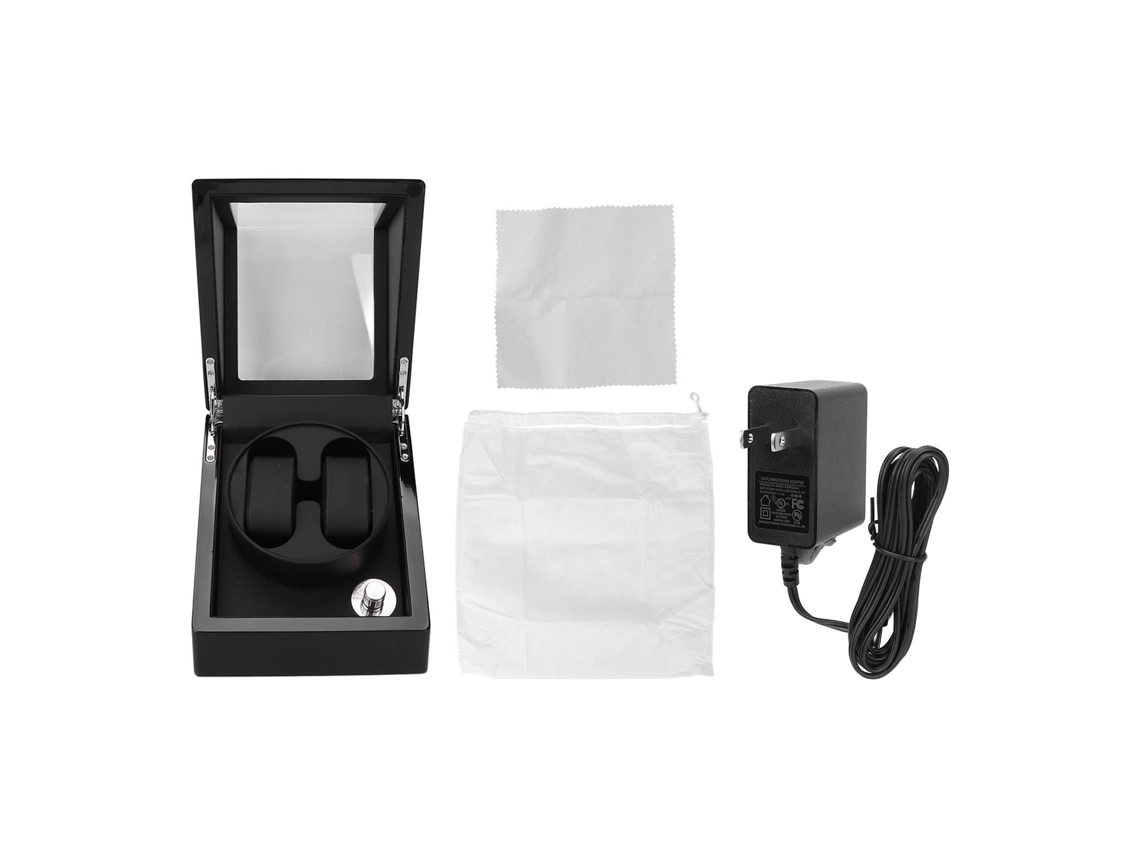 Caja de almacenamiento para relojes mecánicos con 2 posiciones, carga automática, enchufe de 100-240 V.