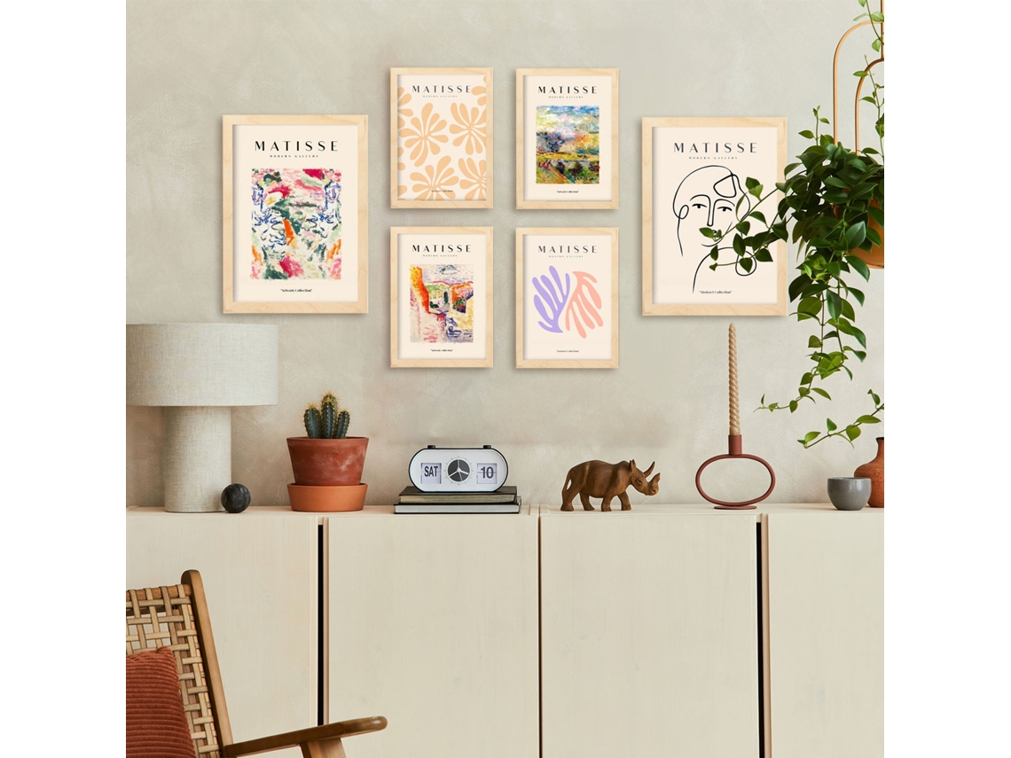 NACNIC Set De 6 Posters De Henri Matisse Escena Láminas De Fauvismo Y Arte Abstracto Para  Tamaños A3 & A4 Marcos Negros