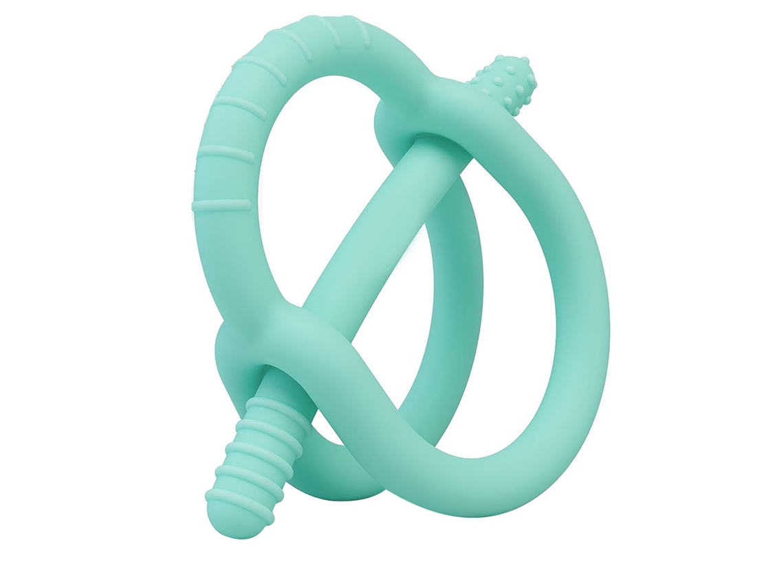 Mordedor De Silicona Para Bebés Con Diseño Portátil, Fácil De Agarrar, Para Aliviar El Dolor De La Dentición.