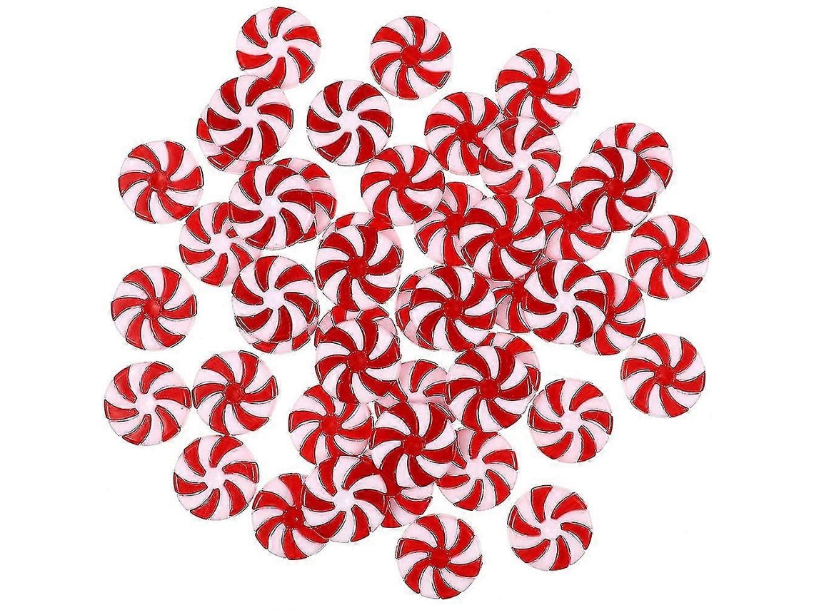 50 palitos de caramelo navideños, adornos colgantes para árbol de Navidad, para fiestas, recuerdos de decoración navideña, 25 m, Hengjian