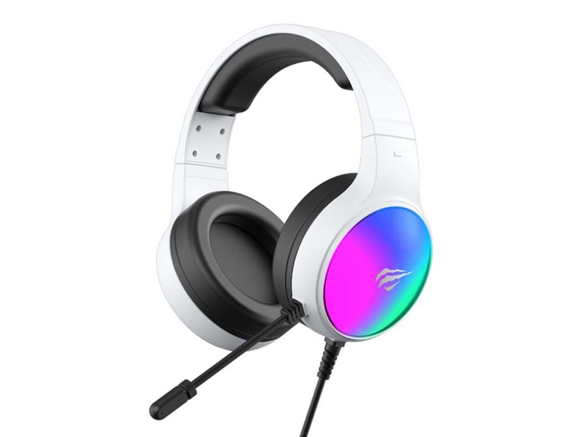 Auriculares con cable para juegos Havit, 1,7 m, color blanco (h2043u)