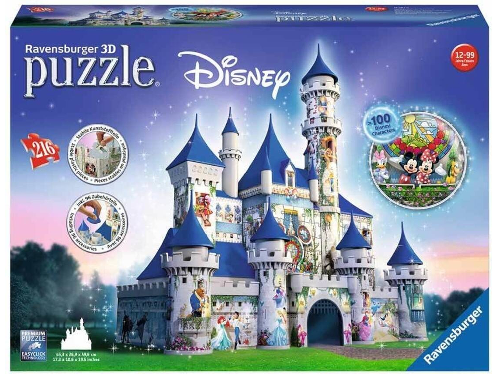 Puzzle 3D RUNADRAKE Castelo Disney (Edad Mínima: 12 - 216 Piezas)