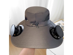(round March Green) Sombrero Con Ventilador Solar, Recargable, Parasol Para Pesca Al Aire Libre Y Protección Solar.