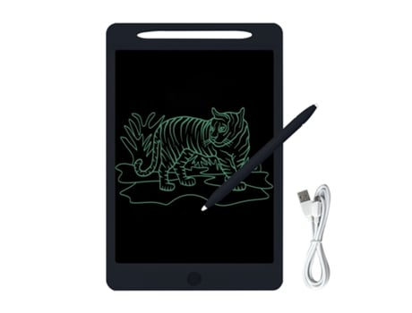 Tableta de escritura LCD recargable, tableta de dibujo a mano de 11,5 pulgadas, tablero de dibujo con pantalla colorida con botón de bloqueo de láp...