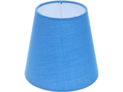 Lámpara de mesa colgante de tela azul macaron con estructura estable y luz suave, accesorio.
