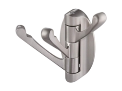 2026-ganchos De Metal Sólido Giratorios, Brazo Plegable Resistente, 3 Ganchos, Acero Inoxidable, Acanalado, 2 Piezas, Para Baño, Cocina, Garaje