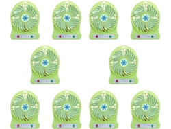 10 Mini Ventiladores Enfriadores De Aire Portátiles Recargables Para Escritorio