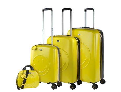 Juego De Maletas Pc SMILEY ORIGINALS SMILEY ORIGINALS amarillo-negro (48X71x30 Cm - 88L)
