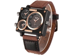 Reloj Masculino Analógico Café 3 Submostradoresyuysan