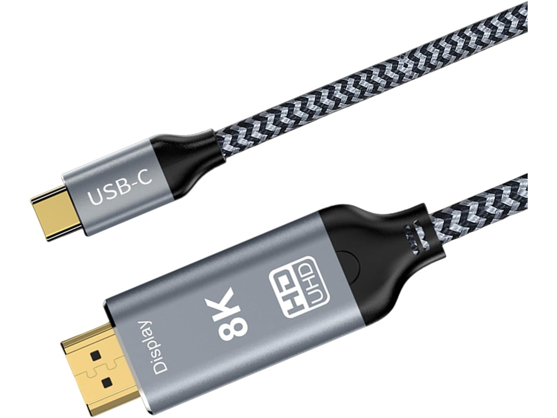 El Cable Usb De Poliamida Trenzada Crea Una Transmisión Rápida Hdmi Link 8k A 60 Hz Para Smartphones.