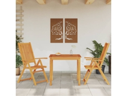 Juego de comedor de jardín de 2 piezas de madera maciza de acacia Dkd Home Decor