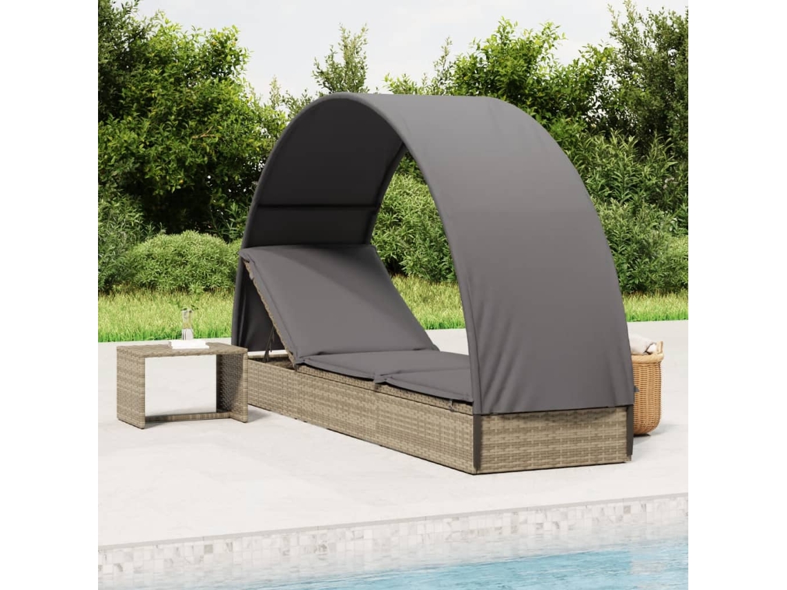 Tumbona plegable verde 188x57x86,5 cm Poliéster HARLANV1