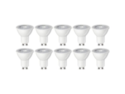 Bombilla Led Gu10 Tipo Foco De 4,7 W (equivalente A 50 W), Luz Blanca Cálida, No Regulable (paquete De 10) clase Energética F