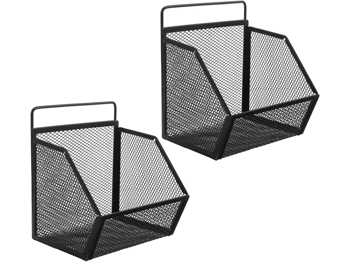 Soporte De Pared De Alambre Negro Para Documentos, 2 Unidades, Organizador Colgante Para Archivos A4
