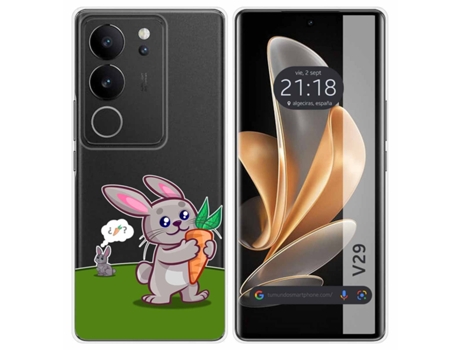 Funda Diseño Conejo para Vivo V29 5G TUMUNDOSMARTPHONE Multicolor