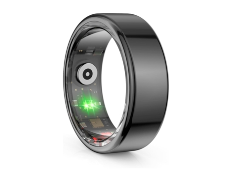KLACK Smart Ring Tracker Step Ring Monitor Calorías Oxígeno Frecuencia cardíaca Calidad del sueño Compatible con Ios y Android Negro