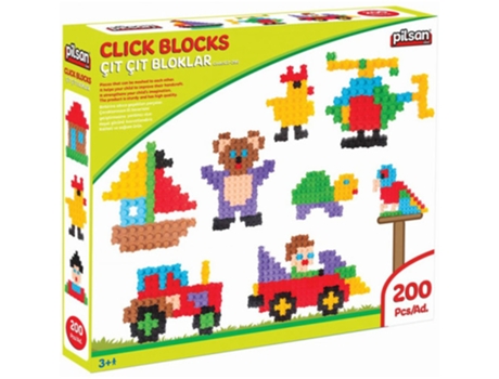 Juego de Mosaicos PILSAN Bloques Click (Edad Mínima Recomendada: 36 meses)