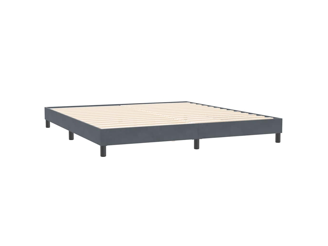 Maison Exclusive - Estructura De Cama Sin Colchón Terciopelo Gris Oscuro 200x210cm