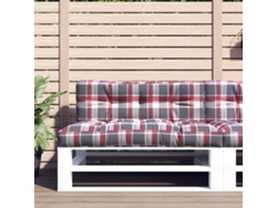 Cojines para muebles de palets, 2 unidades, en tela a cuadros rojos HARLANV1
