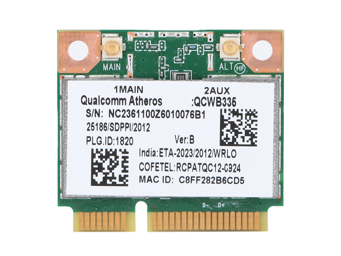 Tarjeta De Red Inalámbrica Universal Bluetooth 4.0 Mini Pci-e Qualcomm Atheros Ar9565 Qcwb335 De 150 Mbps