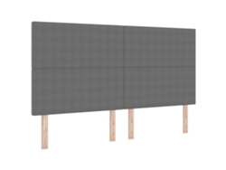 Maison Exclusive - Cabecero Led Con Tiras Led Gris Claro 180 Cm Tela De Pana