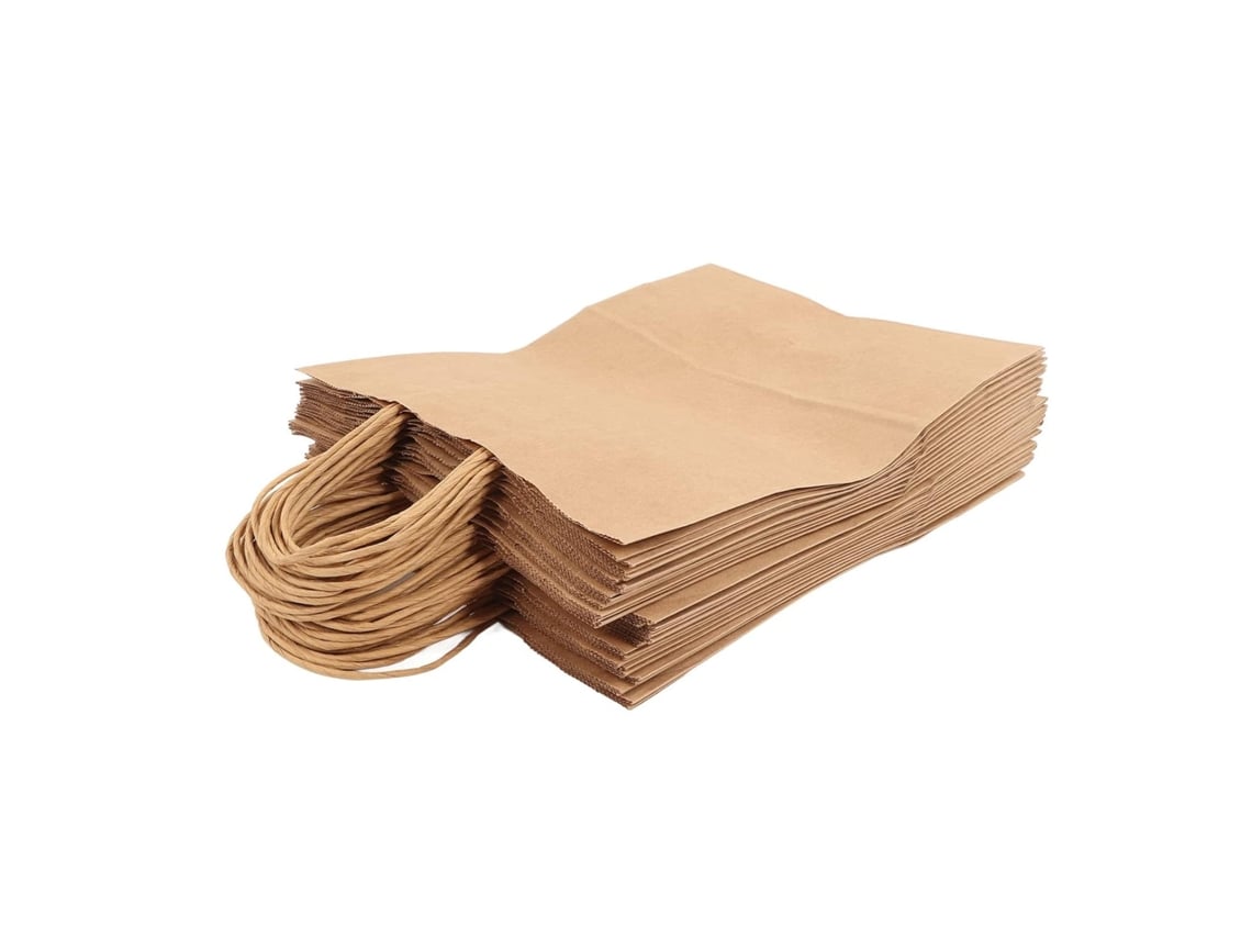 Sacolas De Compras Kraft, Sacola De Papel Multifuncional Reutilizável