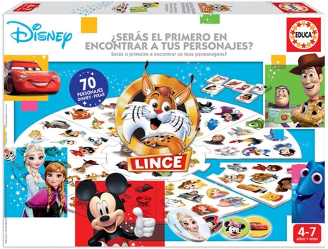 Juego de Mesa EDUCA Lince Edicion Disney (Edad Mínima: 4 Años - Dificultad: Baja)