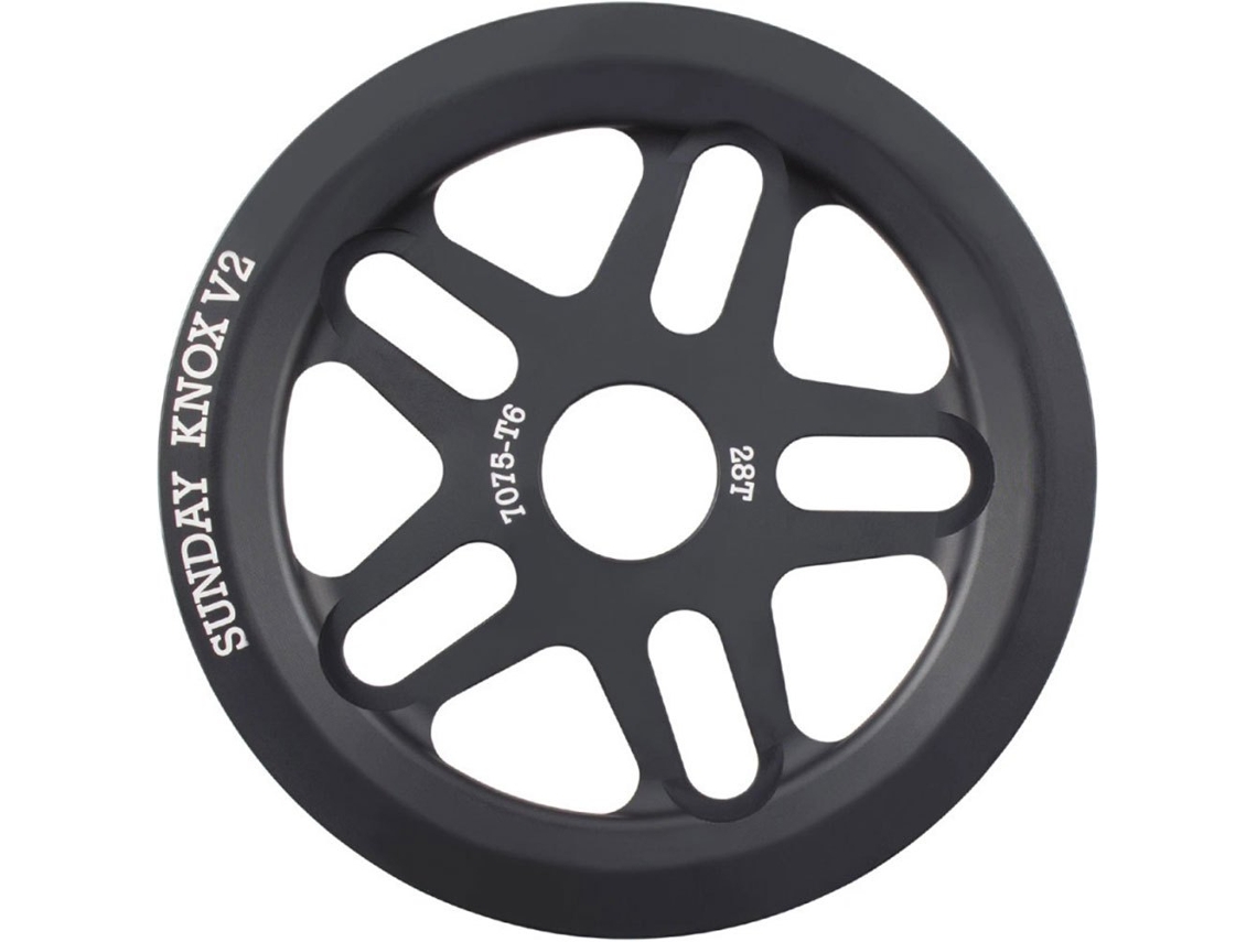 Roda Dentada com Protetor de Corrente Knox V2 Prateado 1S / 28Tsunday