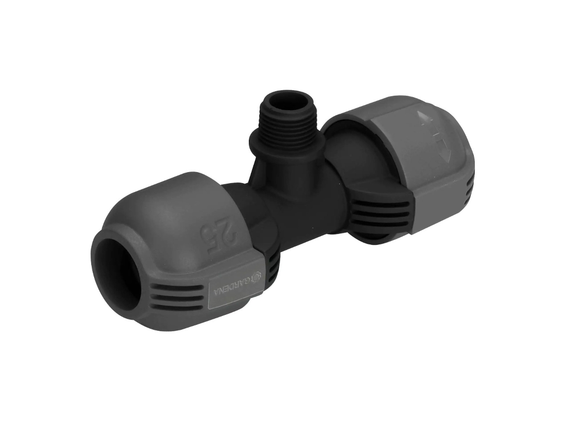 GARDENA 2786-20 Conector de manguera en T de 25 mm 1/2 Negro