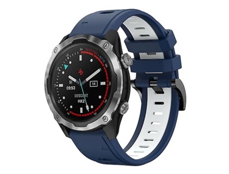 Correa Smartwatch Para Garmin Descent Mk 2 26Mm Azul Medianoche - Blanco VENISYMLIS