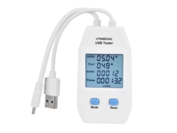 Yncm2026-tester Usb Digital Uni T Ut658 Dual Voltímetro Amperímetro Medidor De Potencia Y Capacidad Lcd