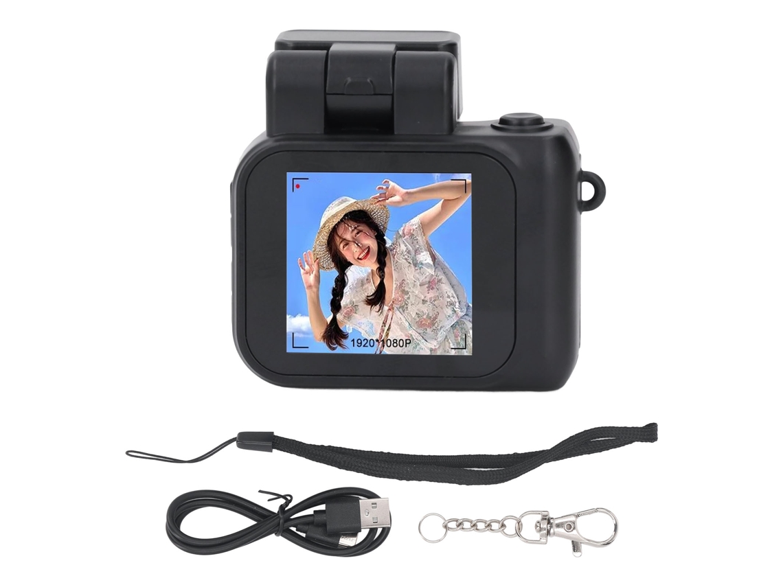 Cámara Digital Compacta Hd 1080p De 2 Mp Con Lente Gran Angular De 160 Grados, Filtros Y Cable Para Vídeo (sin Memoria).