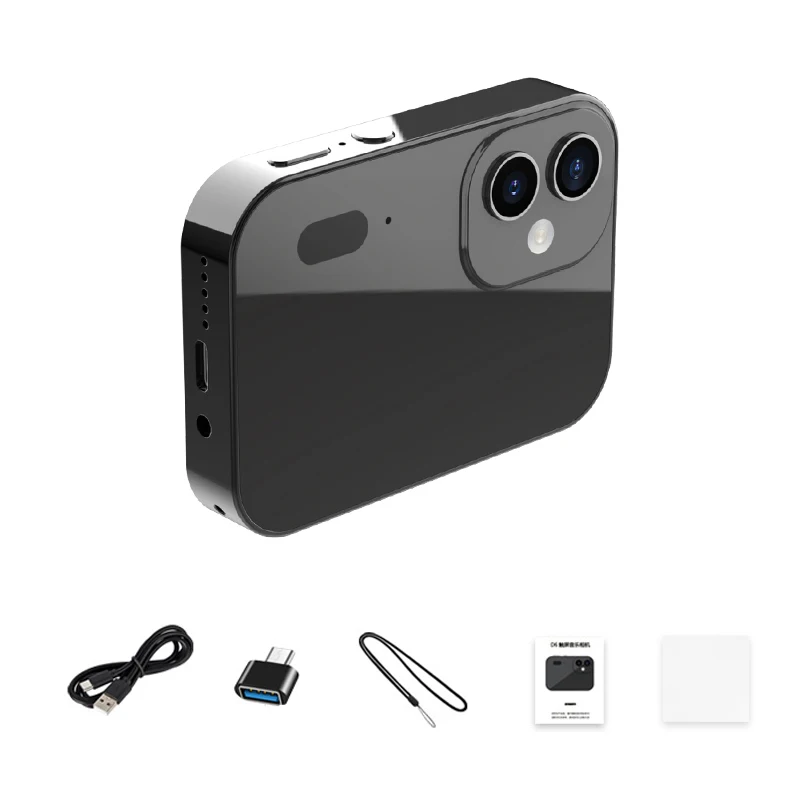 (negro -64g) Cámara Digital 4k - Función De Visión Nocturna -3 "- Pantalla Táctil De 64 Megapíxeles -otg- Zoom Digital 16x - Cámara Recreativa