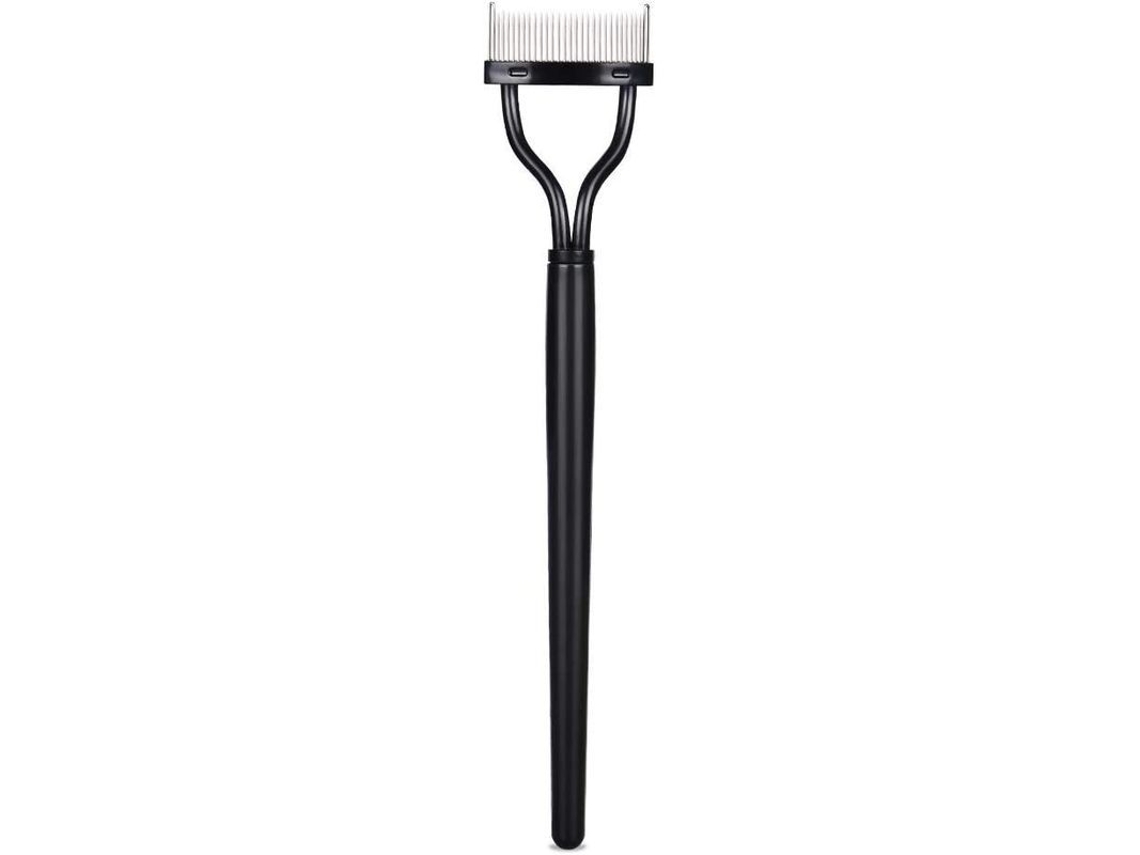 Peine Para Pestañas Con Diseño Curvo, Separador De Pestañas, Aplicador De Rímel, Cepillo Para Cejas, Herramienta Con Tapa Negra, 1 Unidad.