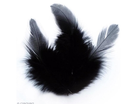 Plumas de gallo 10 cm - negro