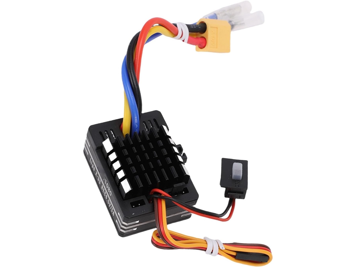 Esc Con Escobillas Impermeable De 80 A Con Parámetros Ajustables Para Coches Y Barcos Rc, Conector Xt60, Varios