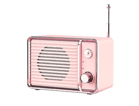 Mini altavoz polifónico Altavoz Bluetooth Lindo subwoofer inalámbrico de viaje Estéreo de alta fidelidad USB Rosa BISBISOUS