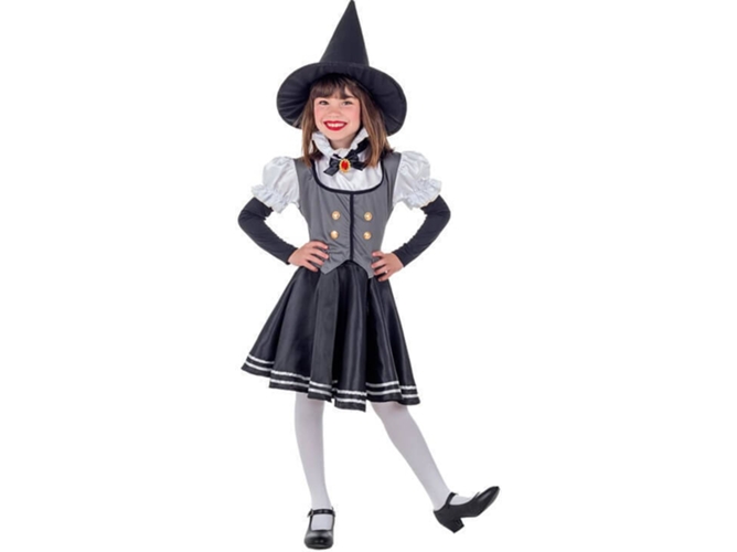 Disfraz de Niña DISFRAZZES Bruja Gris (Talla: 10 a 12 años)