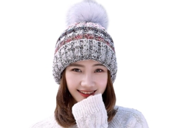 Gorro de invierno para mujer 2026, tejido a crochet, con una textura suave, brillante y cálida.