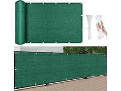 150 X 200 Cm, Mampara Privacidad, Hdpe, Transpirable, Color Verde Oscuro, Para Balcón, Jardín