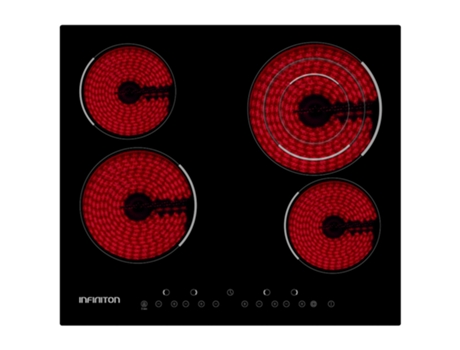Placa de Vitrocerámica INFINITON VIT4T23 (Eléctrica - 59 cm - Negro)