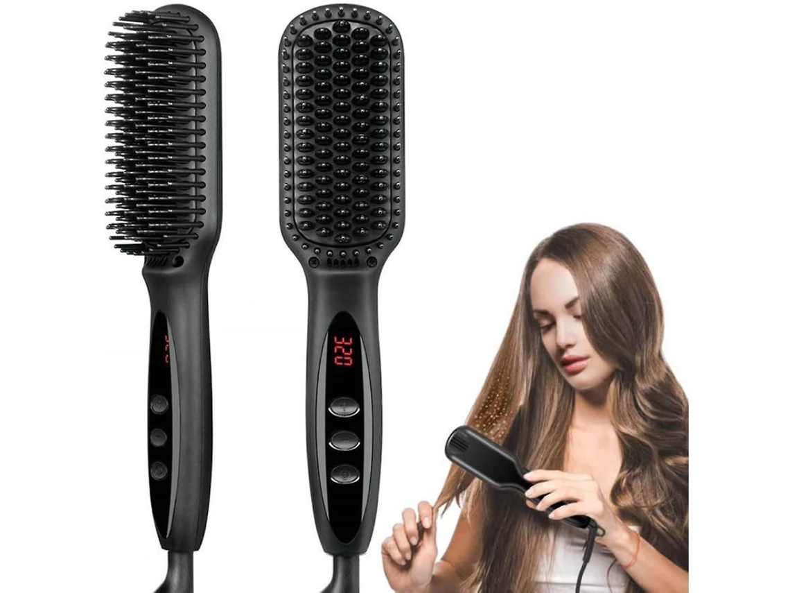2026-pincel Planchador De Pelo Con 12 Niveles De Calor, Calefacción Rápida, Antiquemaduras Y Voltaje Dual Universal Para Uso En Casa
