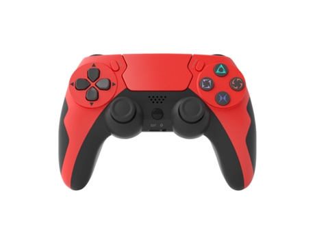 Mando Inalámbrico Bluetooth ECELEN con doble vibración y 6 ejes para PS4 PS3 PC (Rojo)