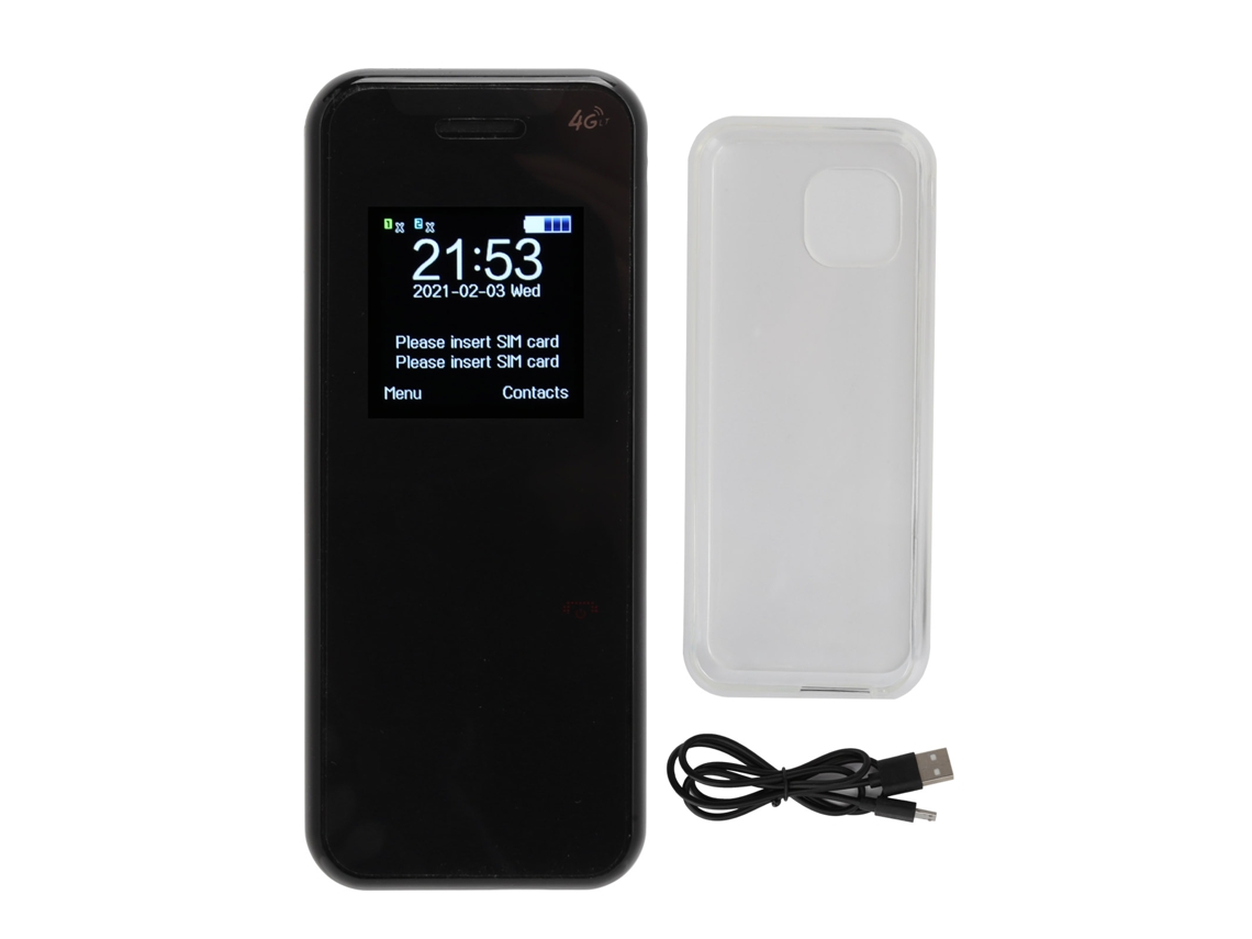 Teléfono Móvil Mini Para Niños Con Doble Sim Y Doble Standby 32mb+32mb Portátil Cartoon Gato Blanco