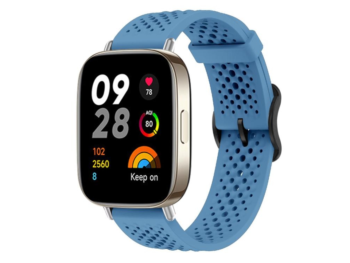 Correa para Redmi Watch 3 - Silicona transpirable - Hebilla de acero negra