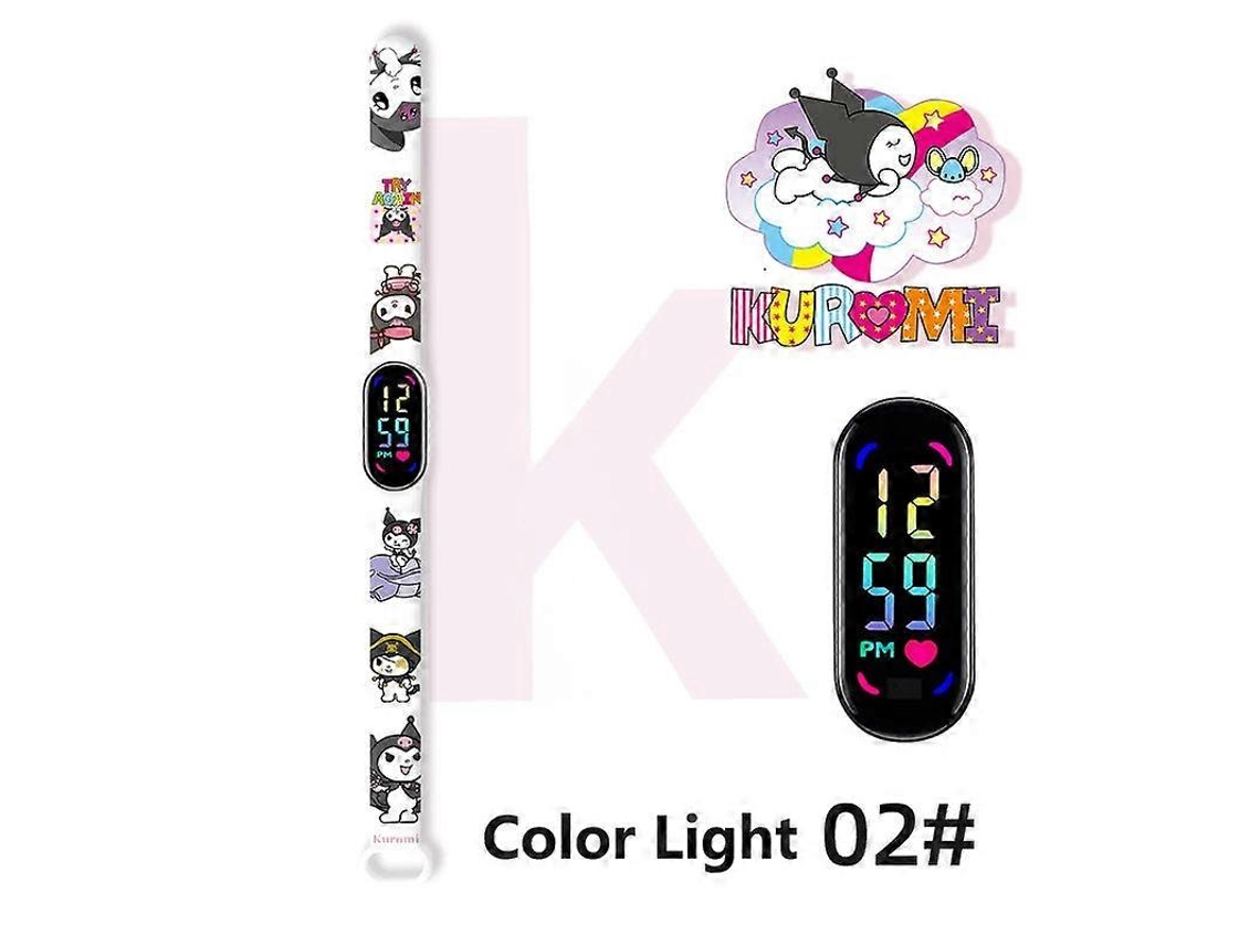 Reloj deportivo inteligente para niños, pulsera digital impermeable, diseño de bicicleta eléctrica Kuromi Ly