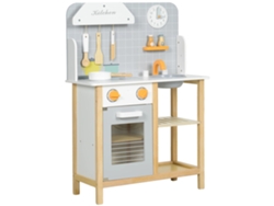 Cocina de juguete, fabricada en MDF y panel de pino multicapa, 57 x 26 x 82 cm, altura de la encimera 48,5 cm, recomendada para mayores de 3 años, requiere montaje.