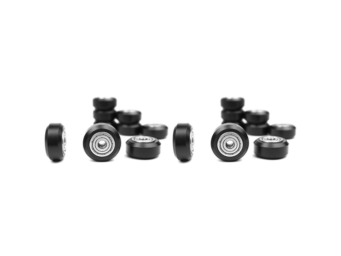20 Pcs Plastic Wheel Pom With Bearings Big Models Passive Round Wheel Idler Pulley Gear Perlin Wheel For Cr10 Ender 3