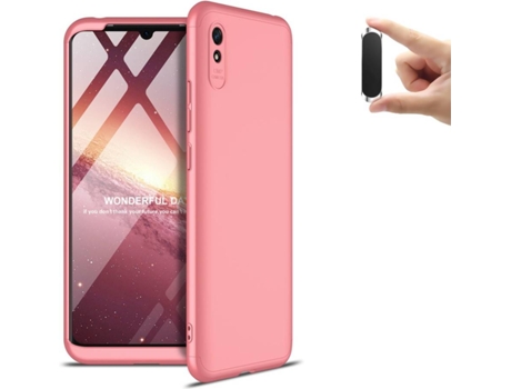 Carcasa y Soporte Xiaomi Redmi 9A Slim armor 360º Rosa
