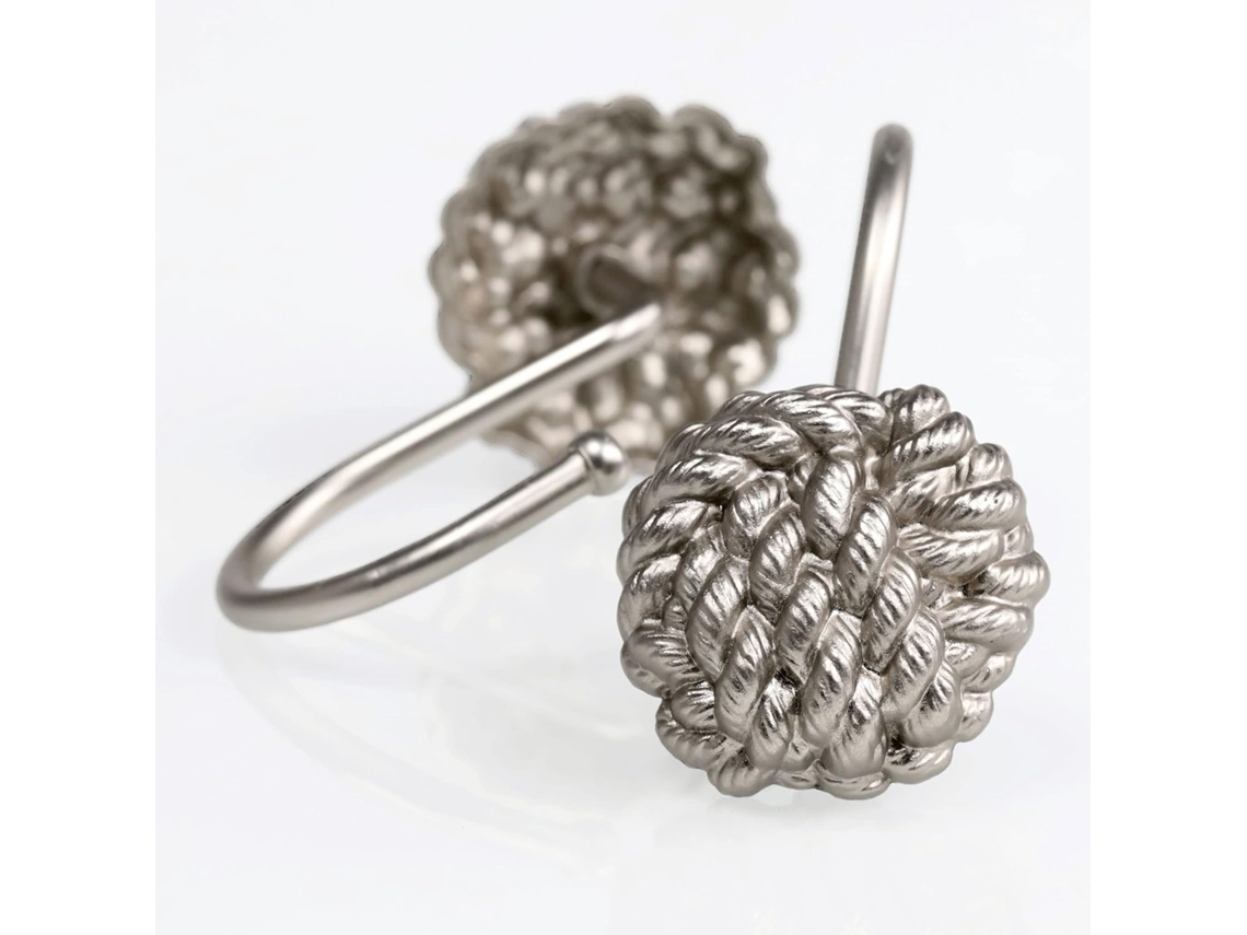 Ganchos para cortina de ducha, anillos metálicos decorativos, perchas de baño resistentes a la oxidación Popkozzi con Vayotoy